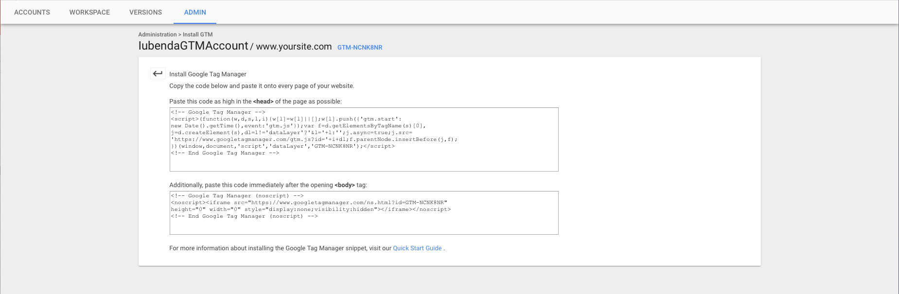 Google Tag Manager - Instalación