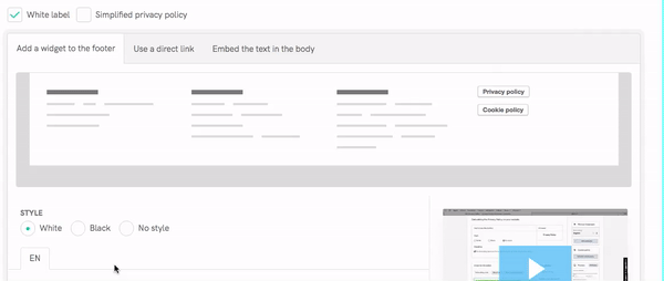 Option "Sans style" pour changer le bouton en texte brut