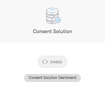 Tableau de bord Consent Solution - Bouton