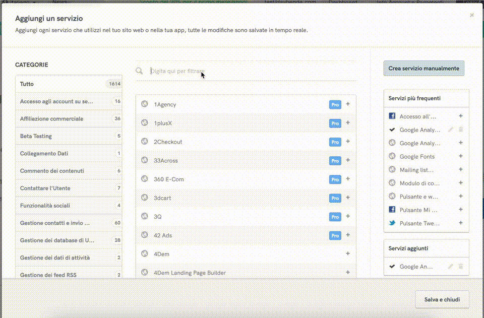 Generatore di Privacy e Cookie Policy di iubenda - Google Play Store