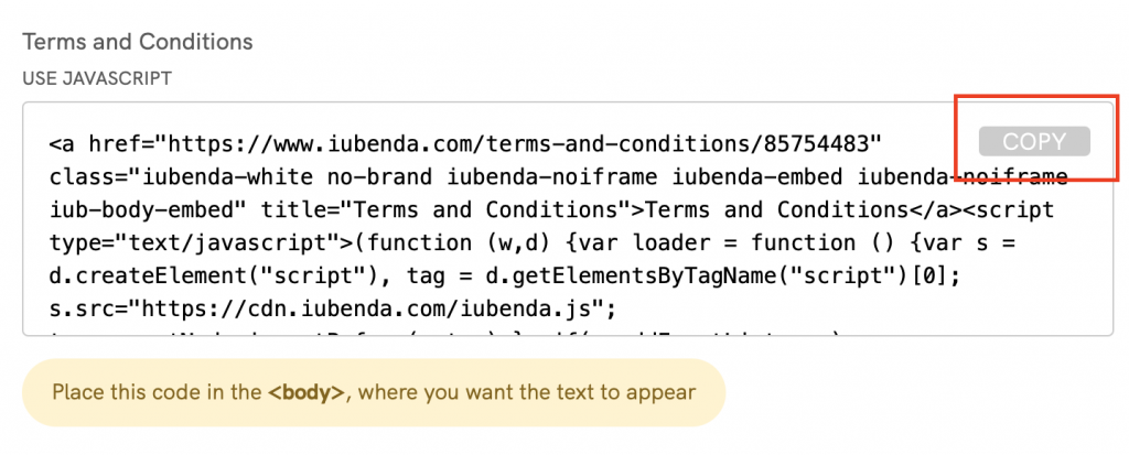 How to add Terms and Conditions to Wix