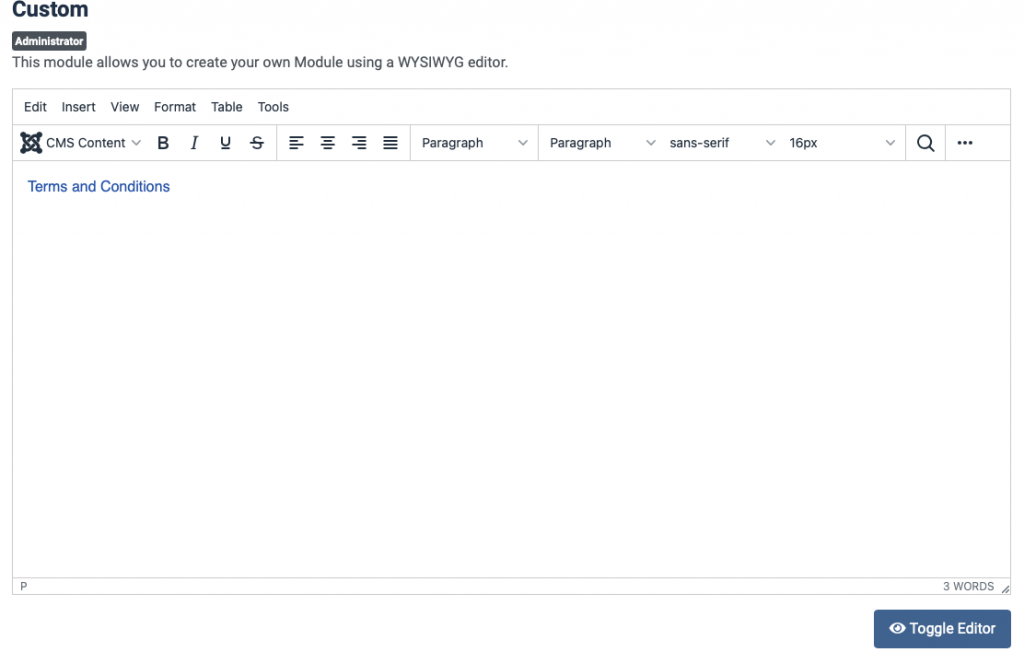 Como adicionar os Termos e Condições da iubenda no Joomla