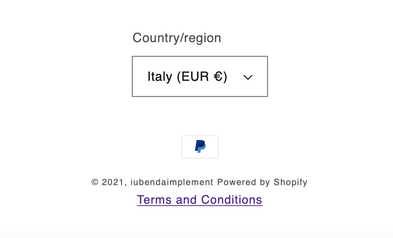 Como adicionar Termos e Condições no Shopify