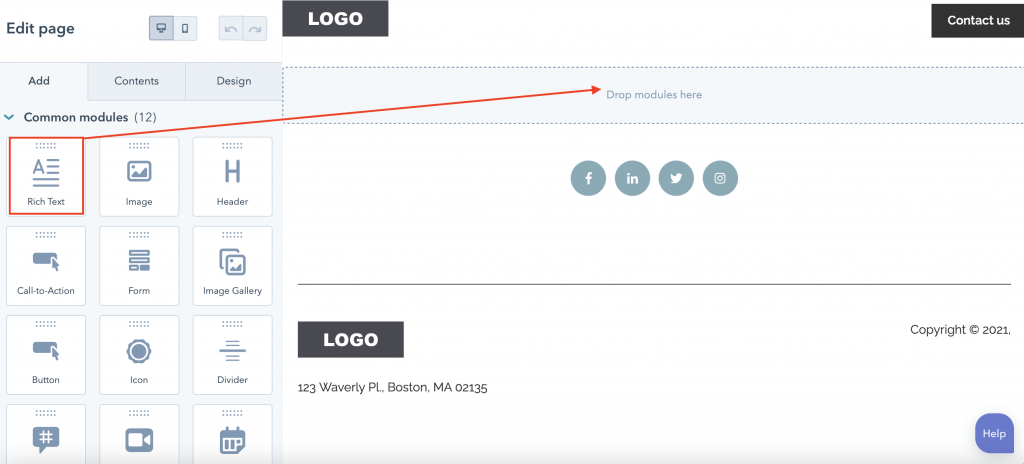Wie man eine Datenschutzerklärung in HubSpot einfügt