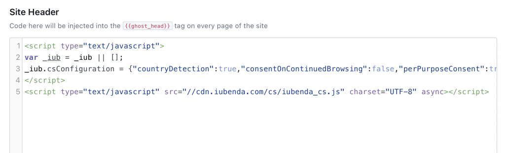 Como adicionar a Cookie Solution no Ghost