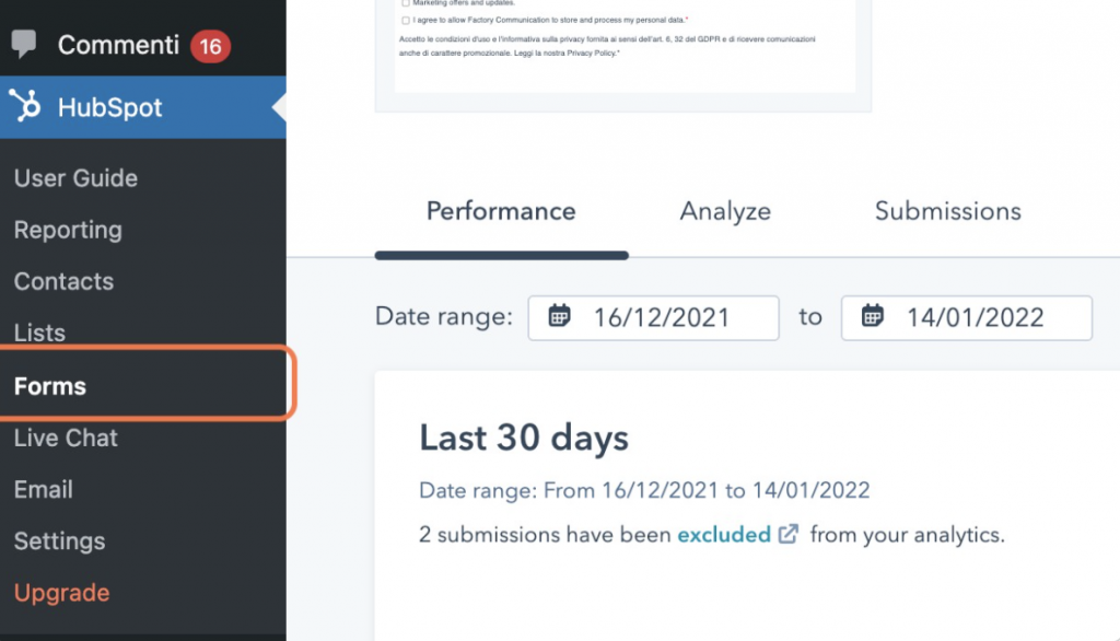 Consent Solution para Hubspot
