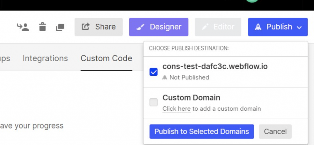Consent Solution für Webflow