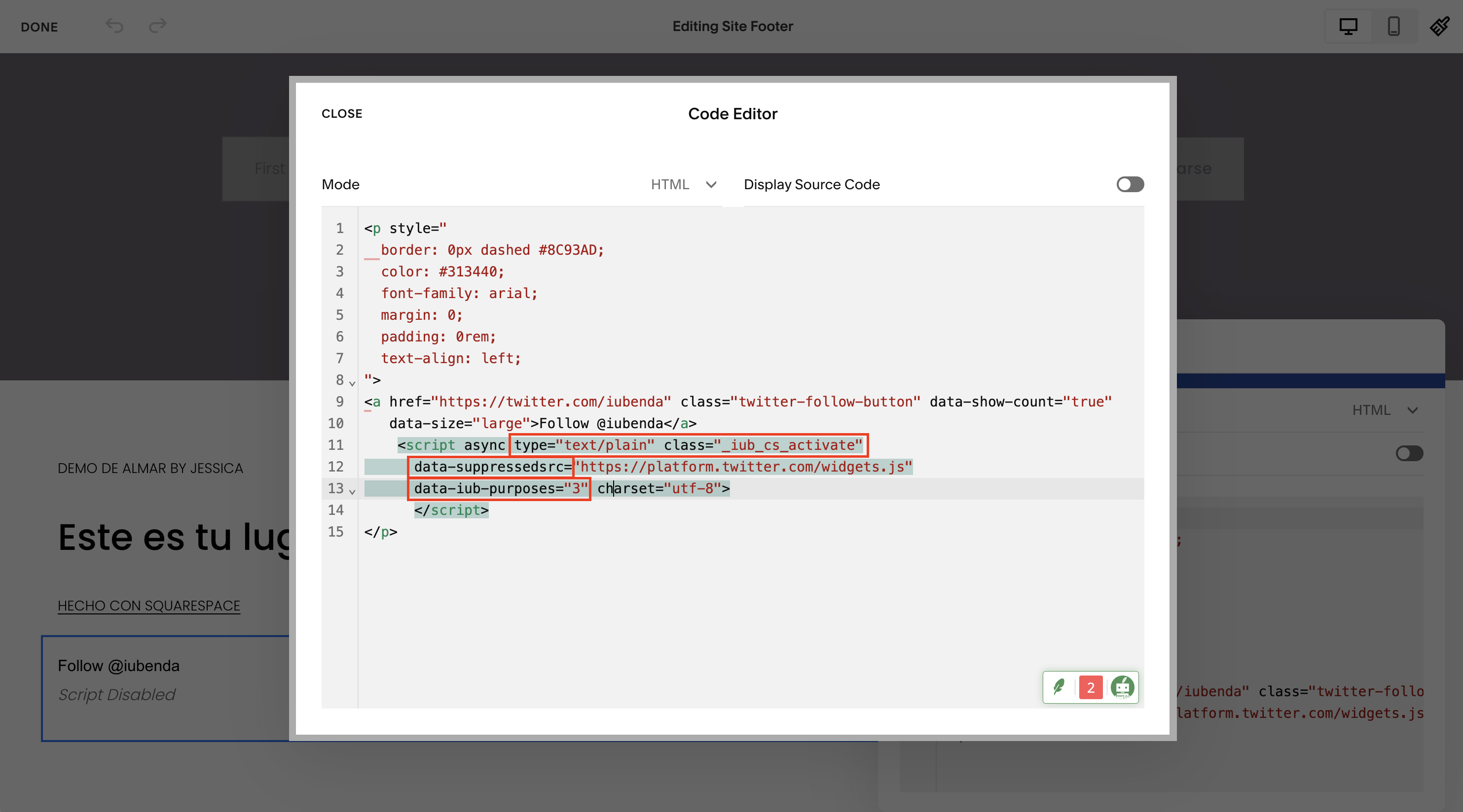 Prior blocking checkbox - Flow page