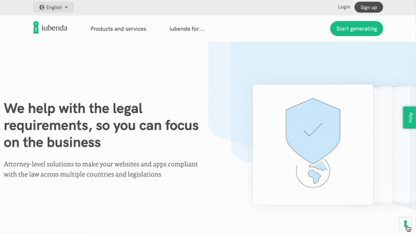 widget privacy iubenda