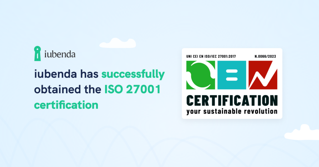 certificação iso da iubenda