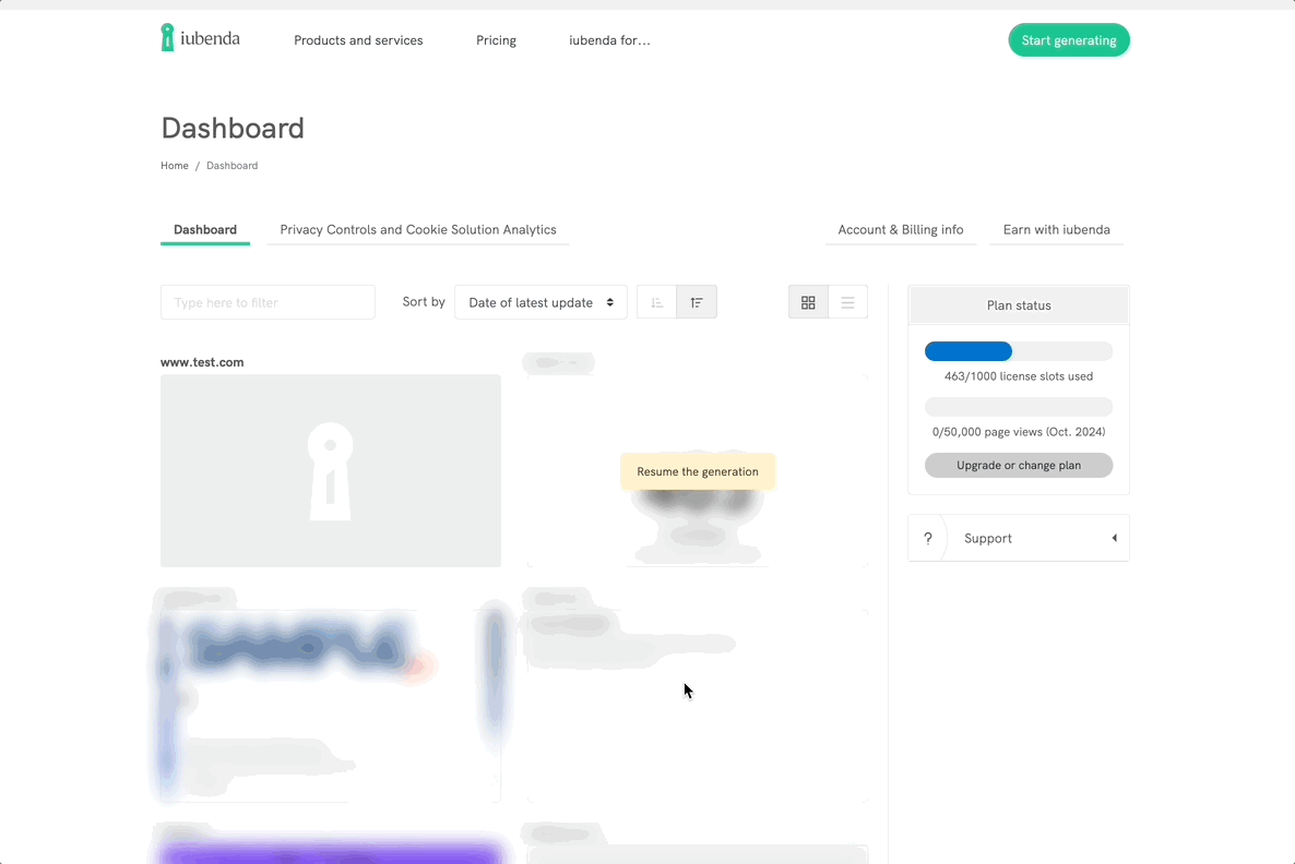 Animation montrant comment accéder à la section des webhooks dans Zapier