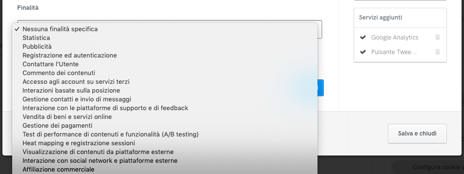 Finalità del servizio personalizzato
