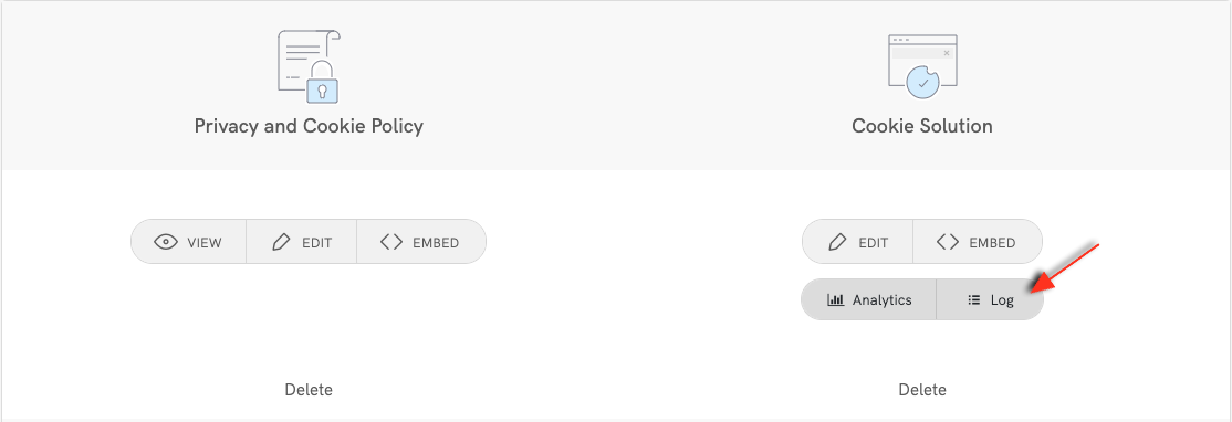 cookie preference log