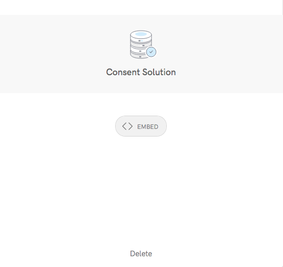 Captura de tela da ativação de post da Consent Solution