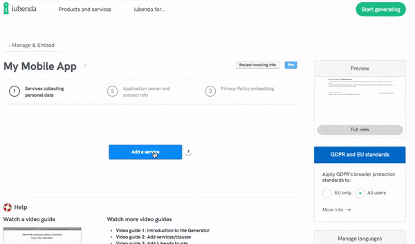 Como adicionar serviços ao seu aplicativo de celular