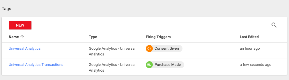 balise unique avec plusieurs déclencheurs