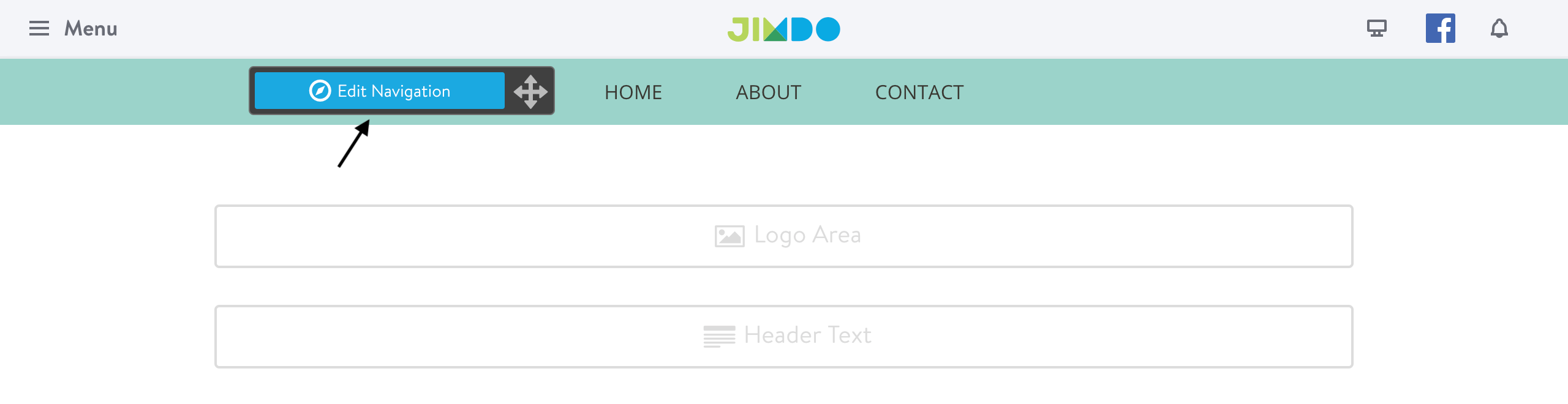Jimdo - Edit navigation