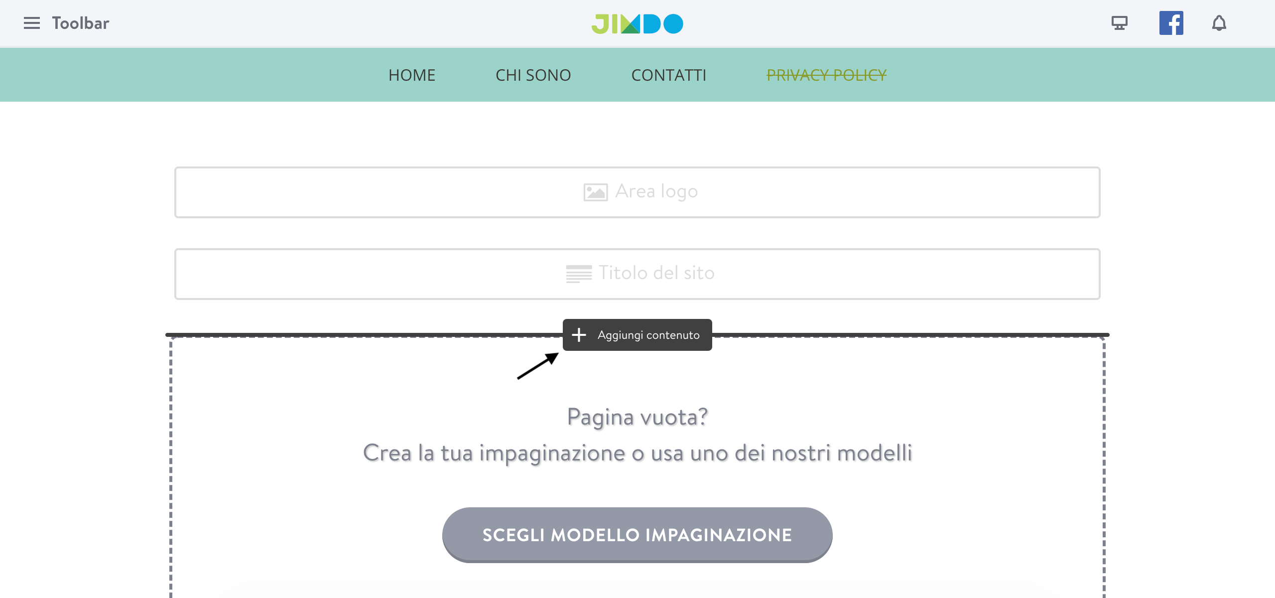 Jimdo - Pagina Privacy Policy
