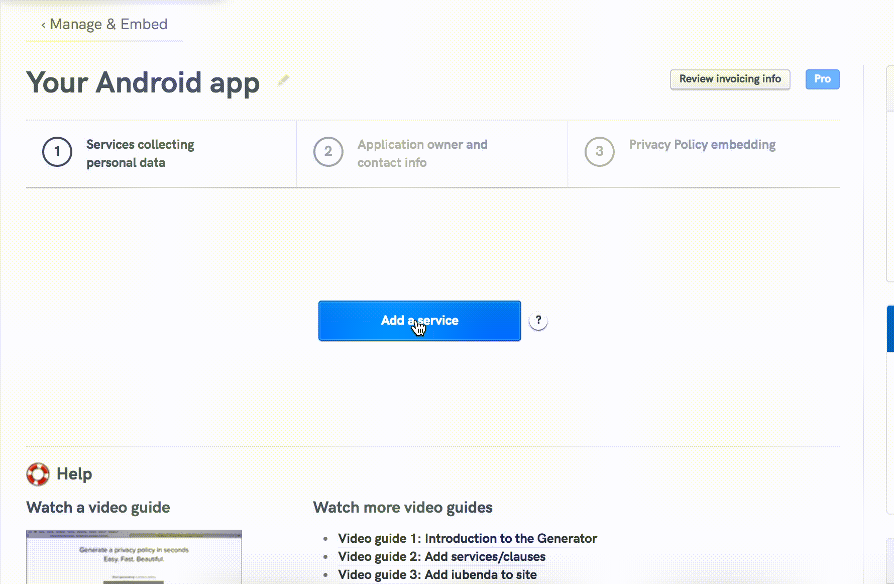 Add 'Device permissions for Personal Data access' service