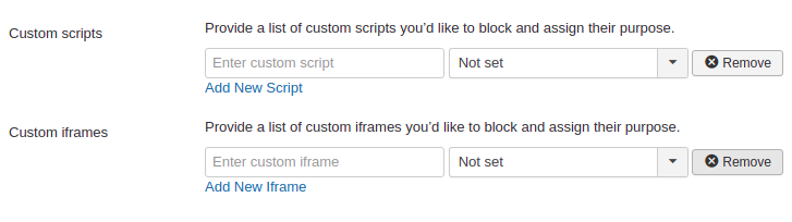 Joomla custom and iframe scripts fields
