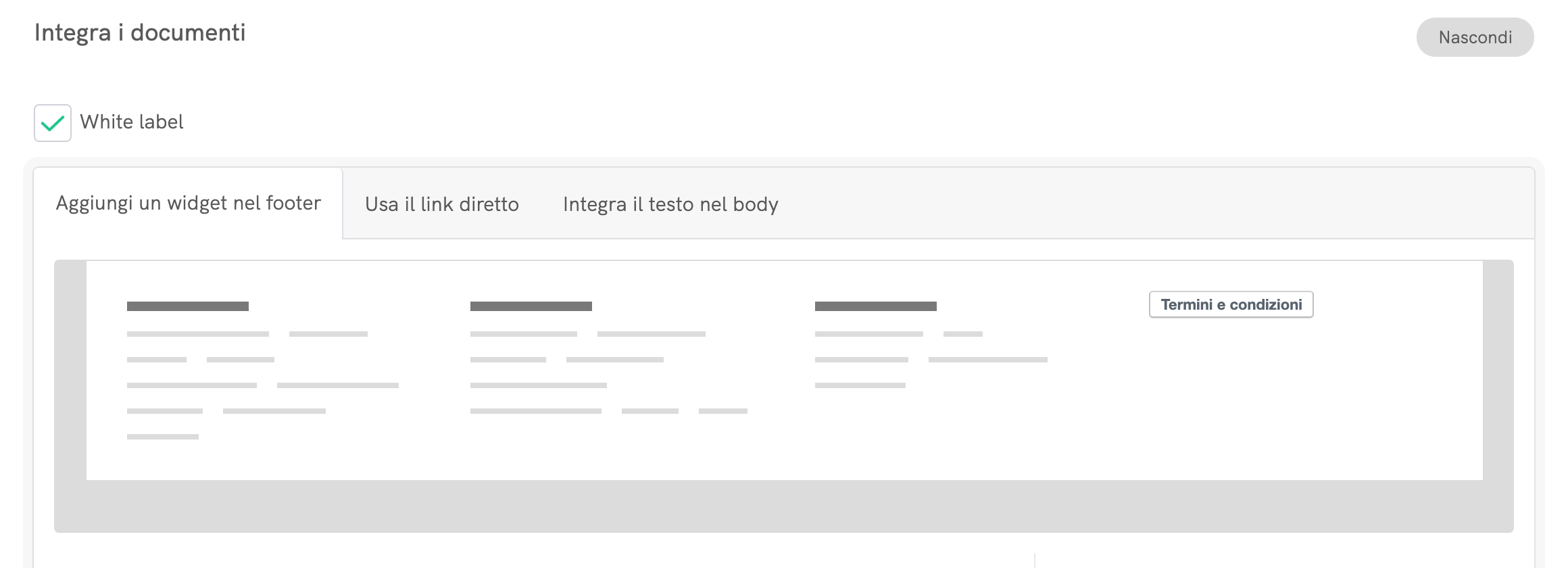 Termini e Condizioni - Integra