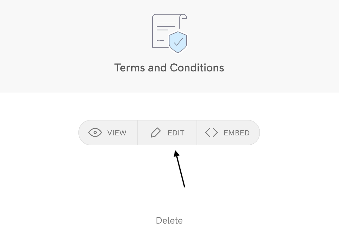 Conditions Générales - Modifier le document