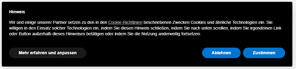 cookie banner example DE