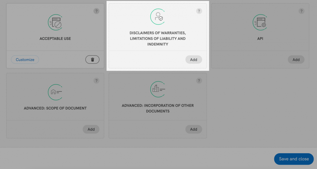 Disclaimers of warranties, limitations of liability and indemnity - Terms and Conditions Generator