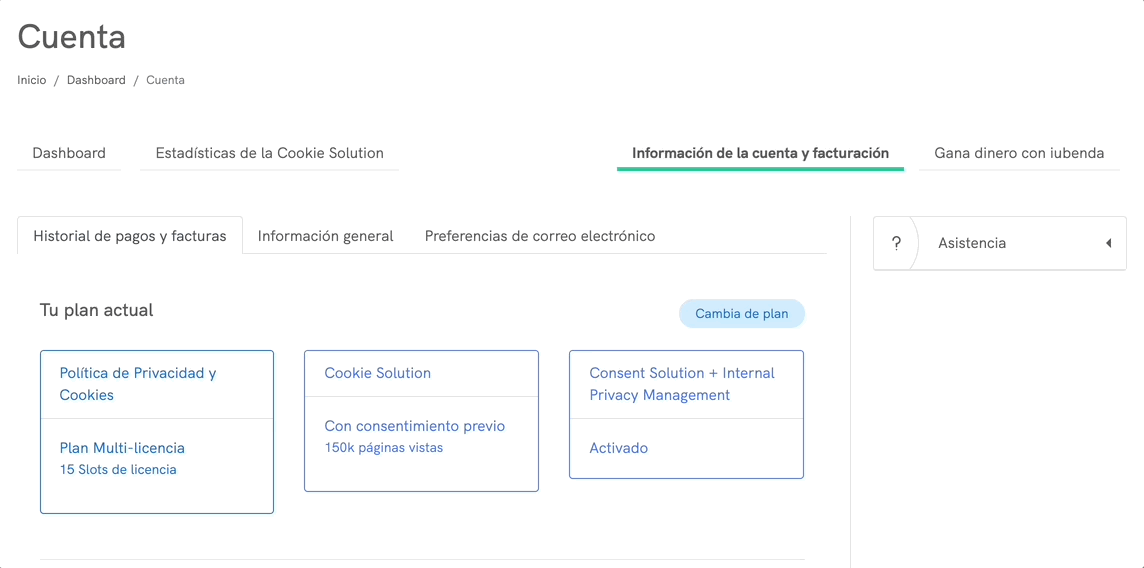 Añadir nueva tarjeta de crédito o cuenta de PayPal