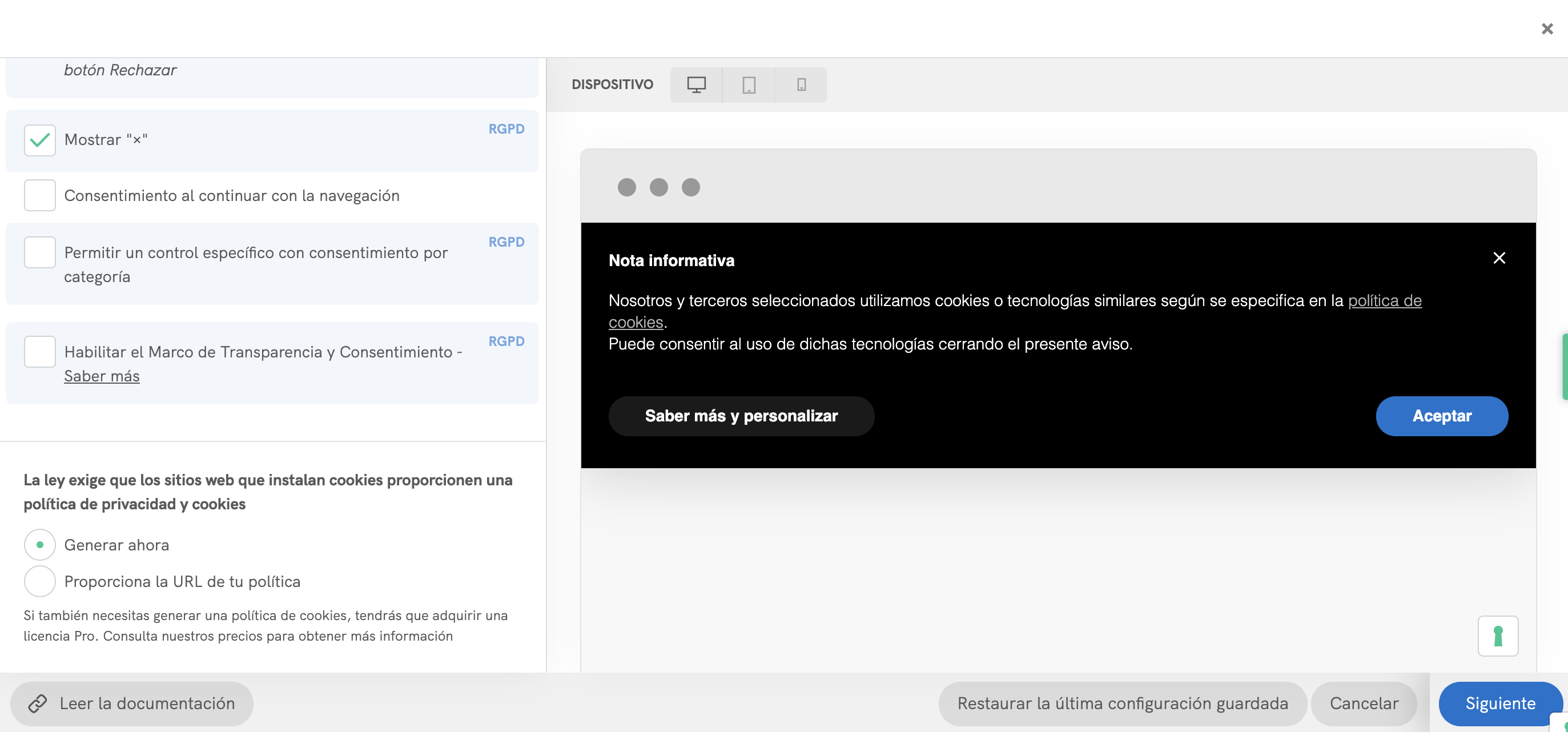 Personalizando la Cookie Solution
