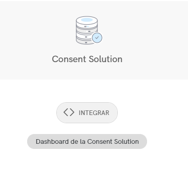 Botón del dashboard de la Consent Database