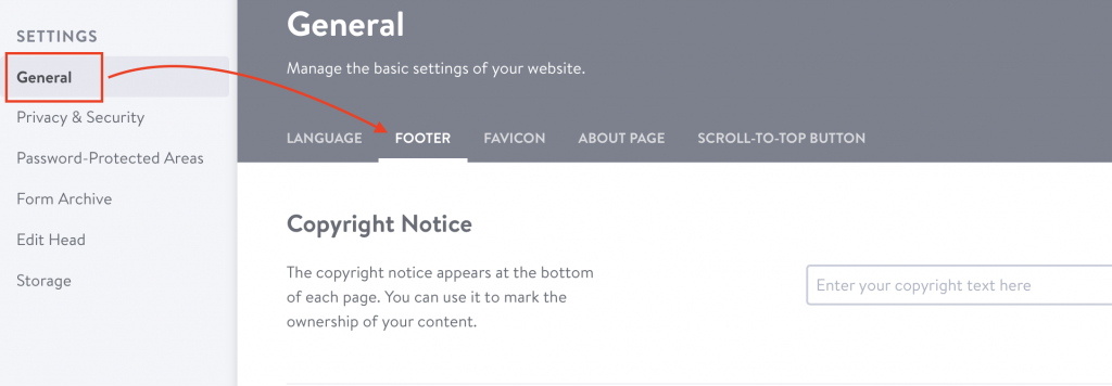 Como adicionar termos e condições ao Jimdo