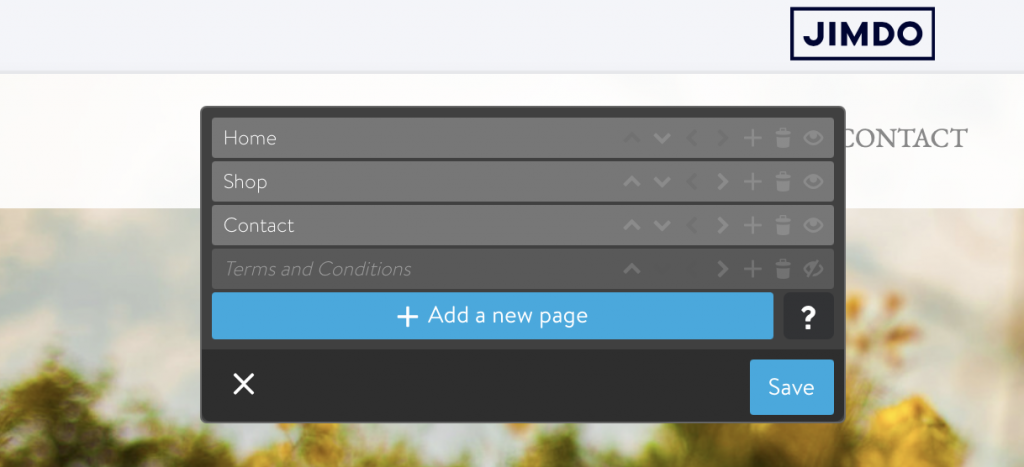Como adicionar termos e condições ao Jimdo