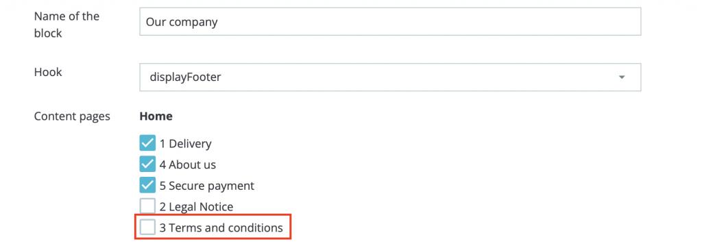 Como adicionar Termos e Condições na PrestaShop