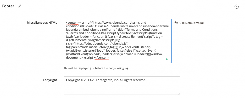 Como adicionar Termos e Condições no Magento
