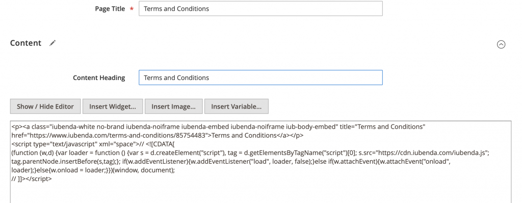 Como adicionar Termos e Condições no Magento