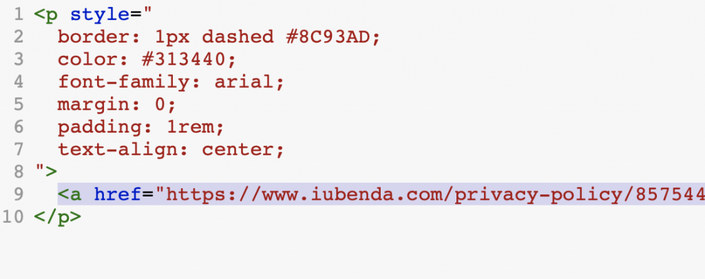 Wie man die Datenschutz- und Cookie-Richtlinie von iubenda in Bigcommerce einfügt