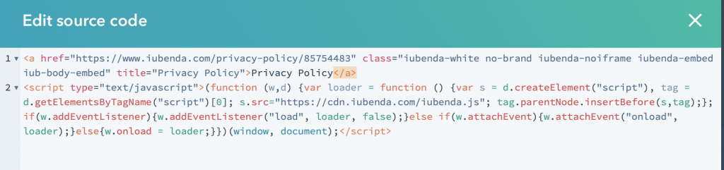 Cómo añadir una política de privacidad en HubSpot
