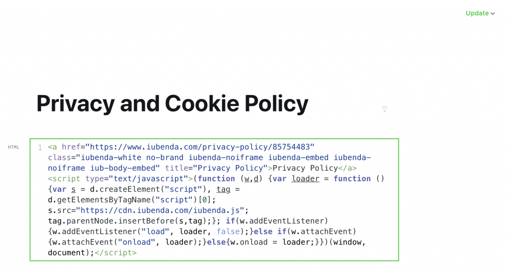 Wie man eine Datenschutzerklärung in Ghost einfügt