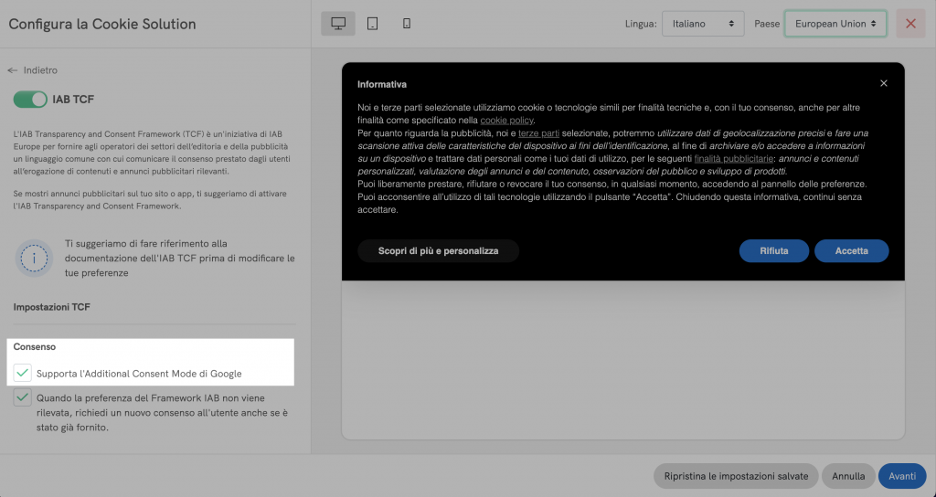 google additional consent mode