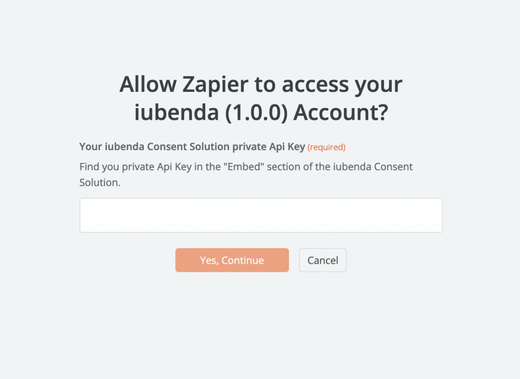 L'intégration de la Consent Solution à Zapier
