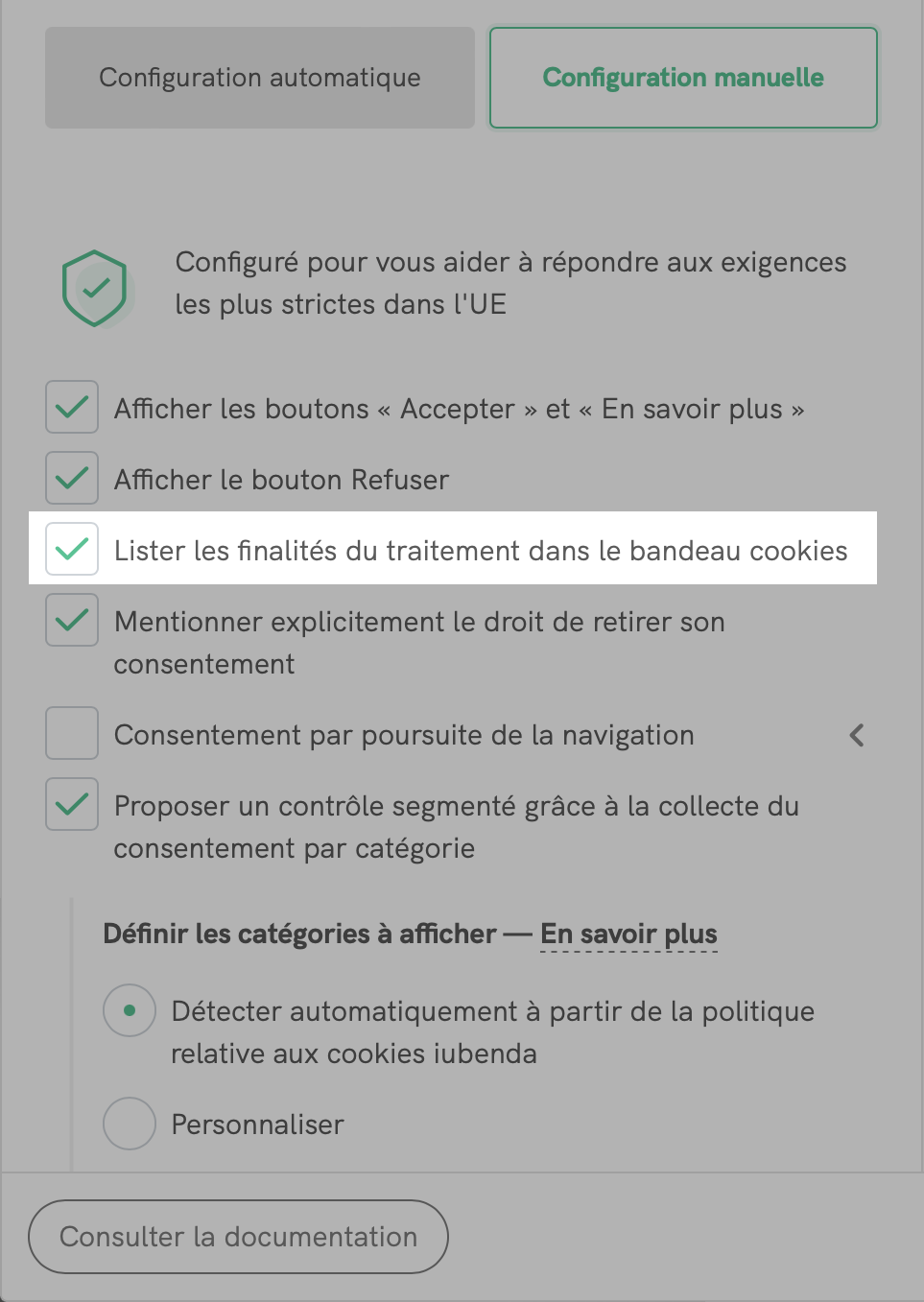 explicit reject button