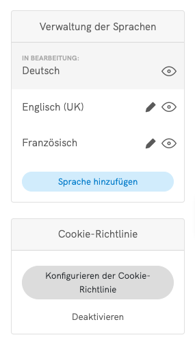 Activate cookie policy