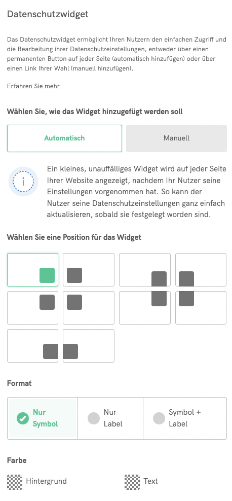 Datenschutzwidget