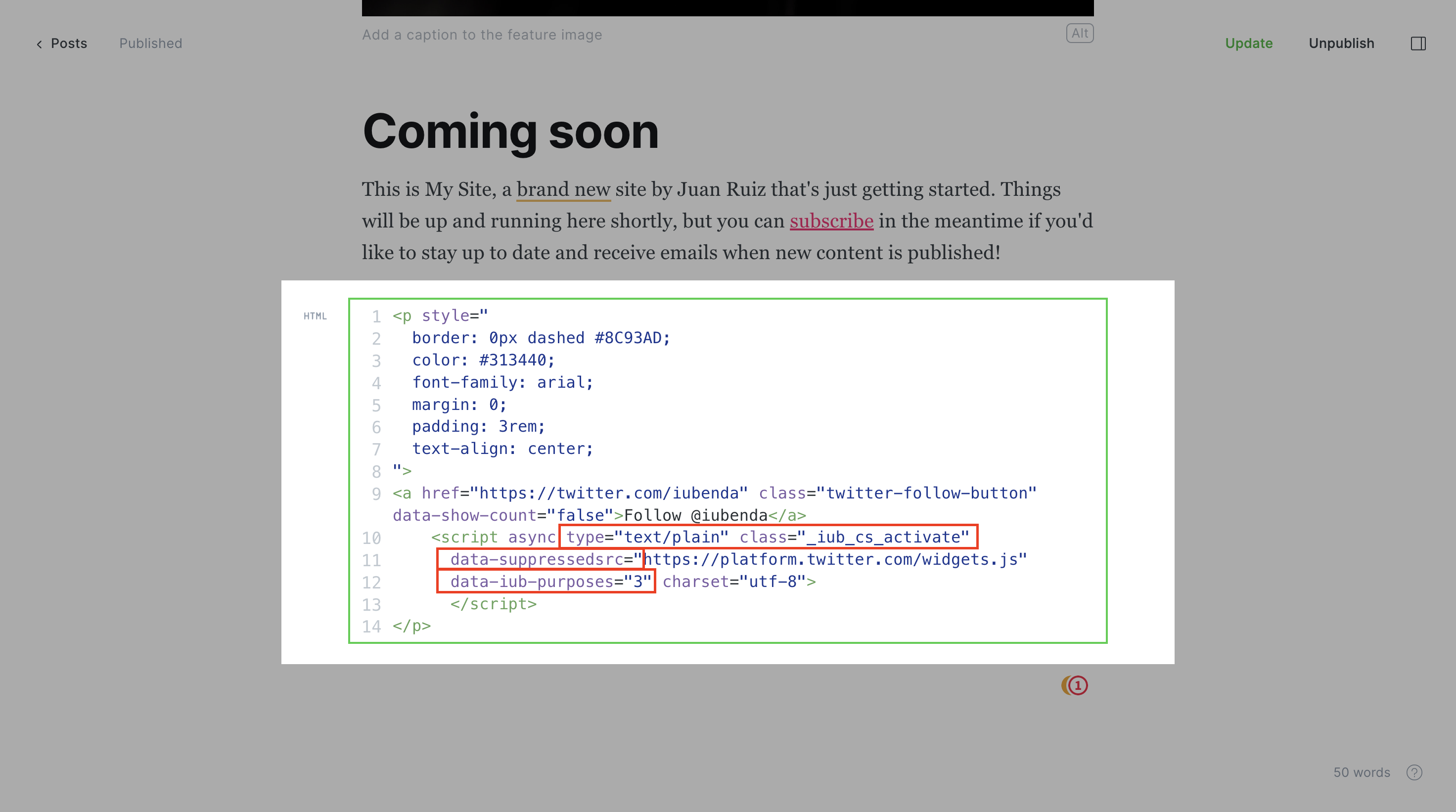Prior blocking checkbox - Flow page