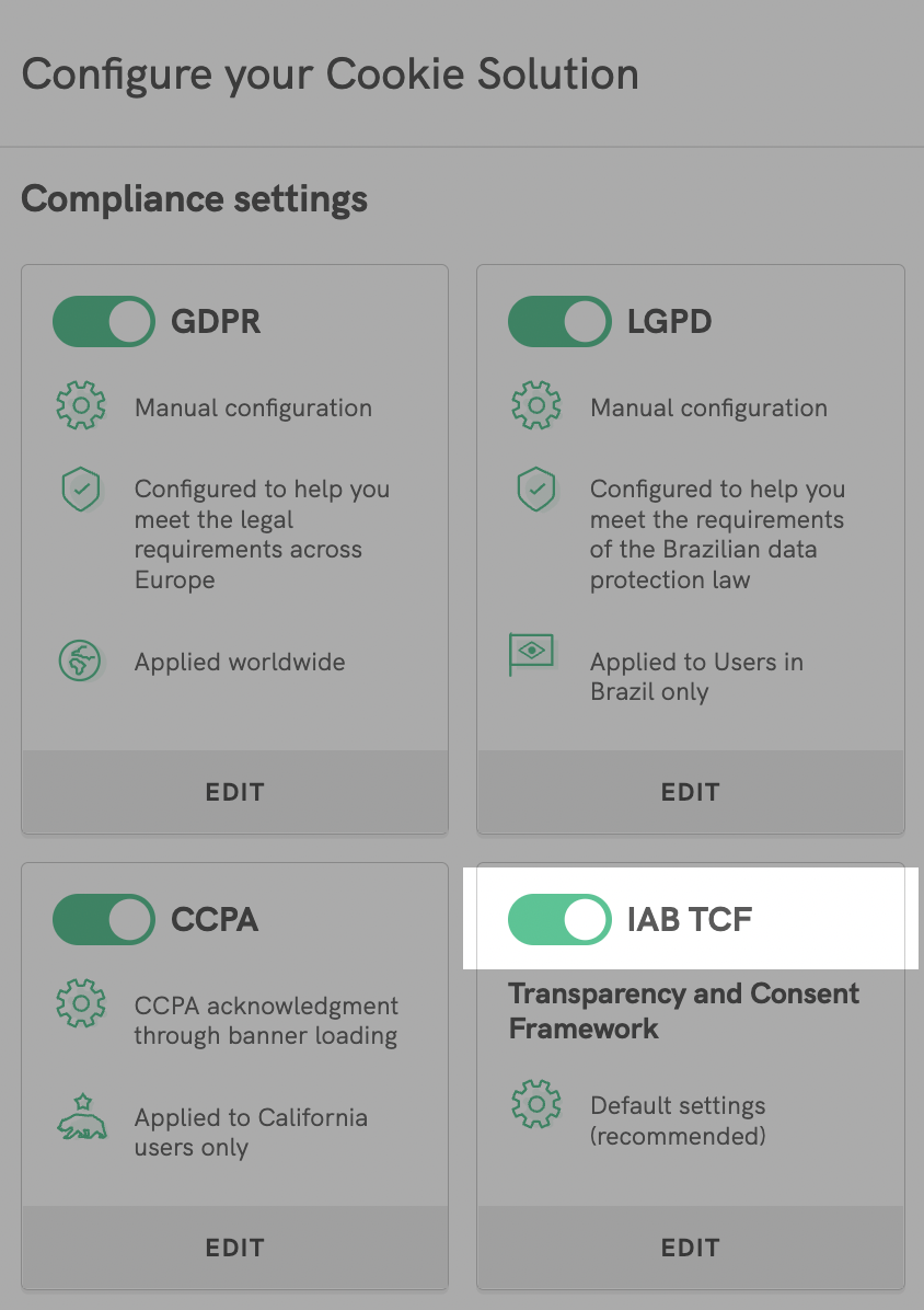 Enable IAB Transparency and Consent Framework v2.0