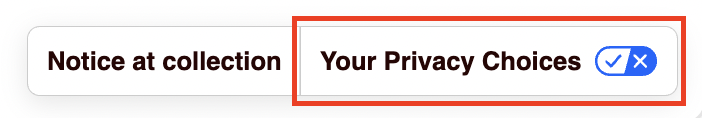 Your privacy choices link