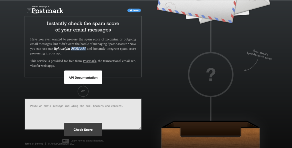 Postmark - spam score