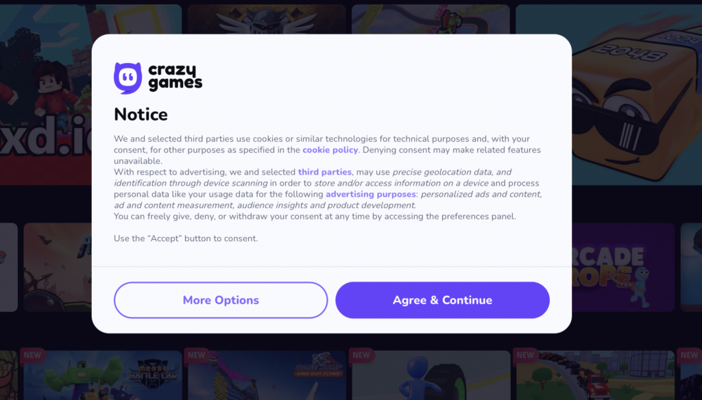 cookie banner examples
