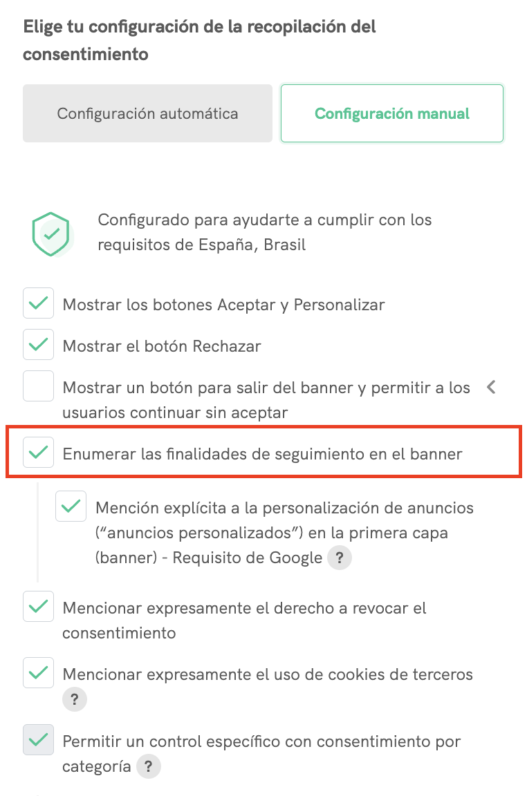 enumera las finalidades del seguimiento